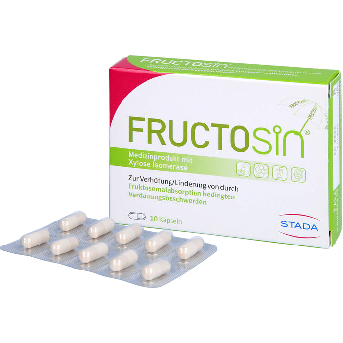 FRUCTOSiN Kapseln zur Linderung von durch Fruktosemalabsorption bedingten Verdauungsbeschwerden, 10 pc Capsules