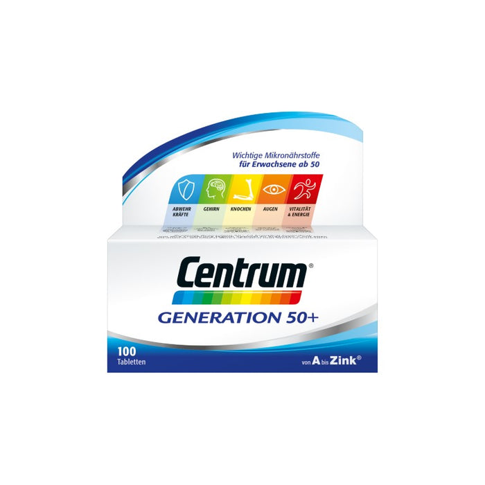 Centrum Generation 50+ Tabletten, 100 pc Tablettes