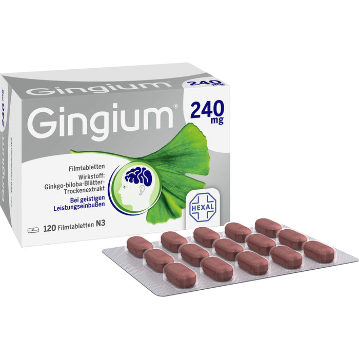 Gingium 240 mg Filmtabletten, 120 pc Tablettes