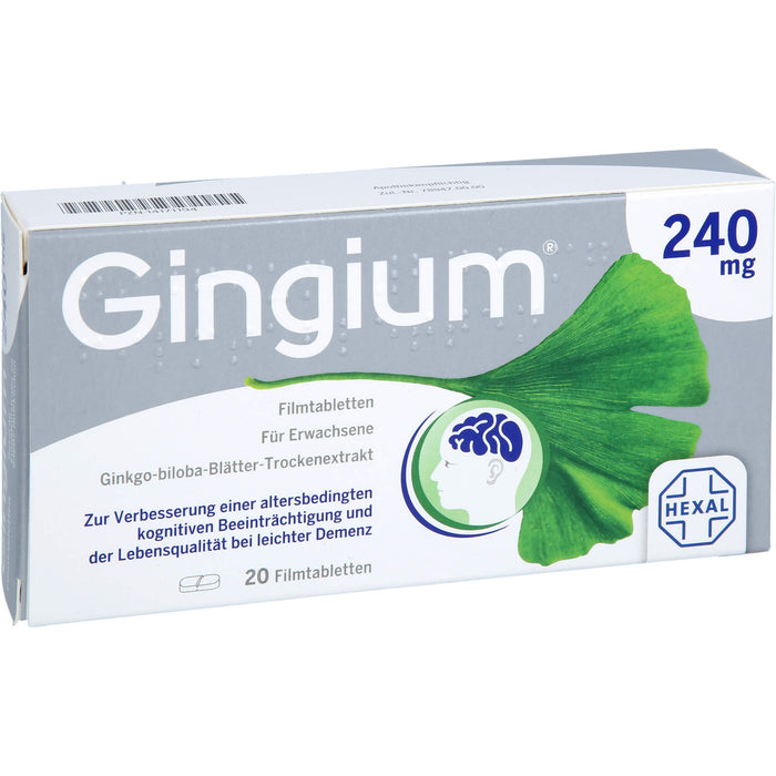 Gingium 240 mg Filmtabletten, 20 pcs. Tablets