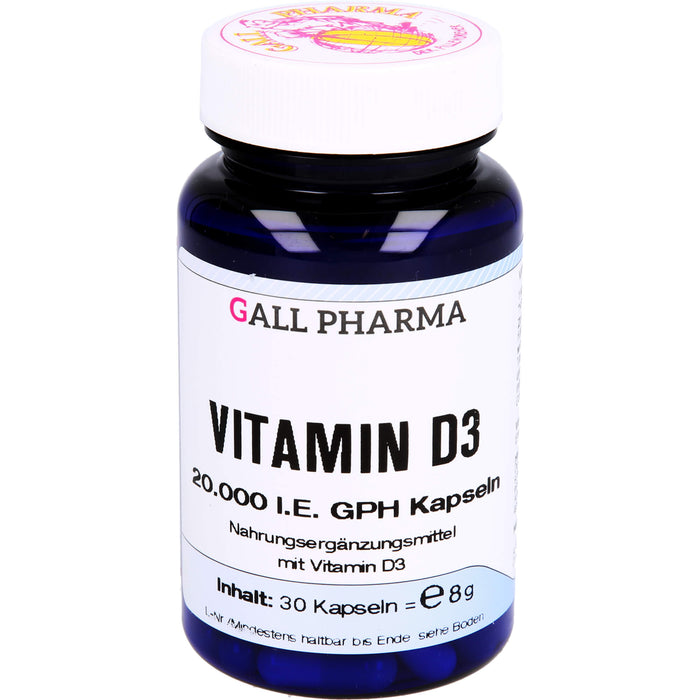 GALL PHARMA Vitamin D3 20,000 I.E. GPH Kapseln, 30 St. Kapseln