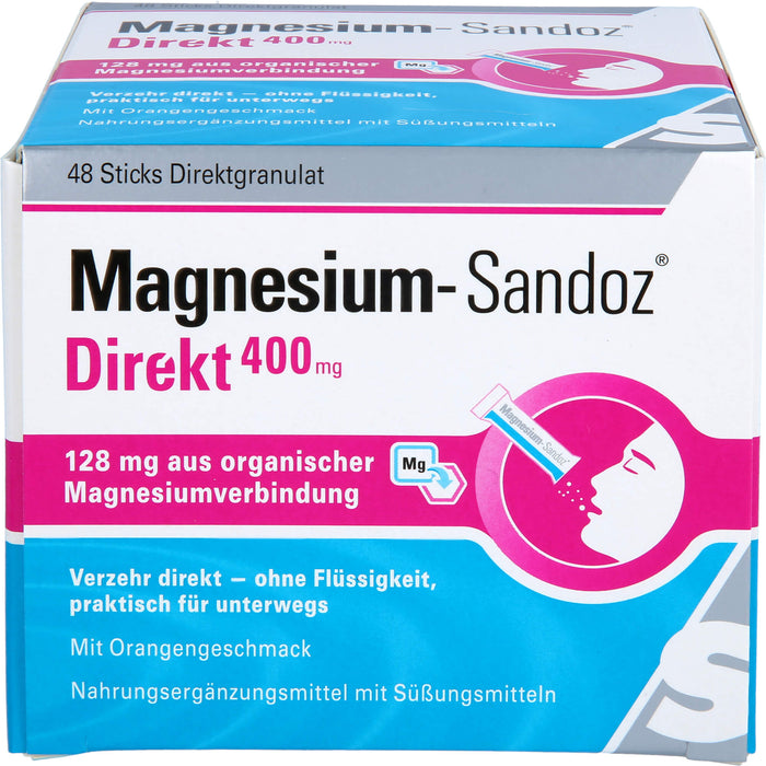 Magnesium-Sandoz direkt 400 mg Sticks Direktgranulat, 48 pcs. Sticks