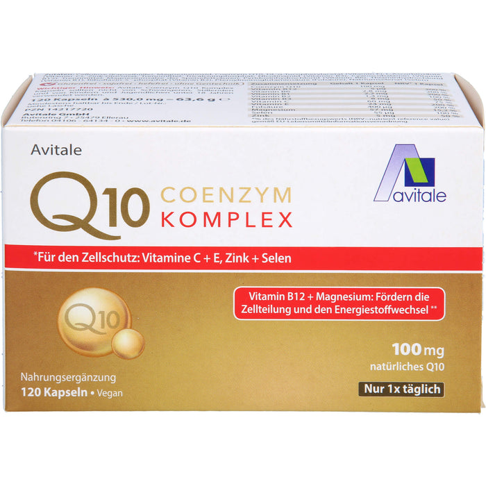 Avitale Q10 Coenzym Komplex Kapseln, 120 pc Capsules