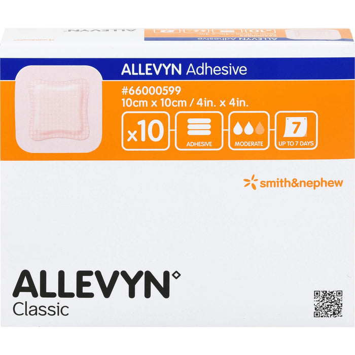 Allevyn Adhesive 10x10 cm haftende Wundverband, 10 St VER