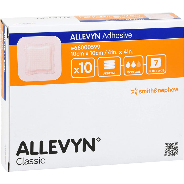 Allevyn Adhesive 10x10 cm haftende Wundverband, 10 St VER