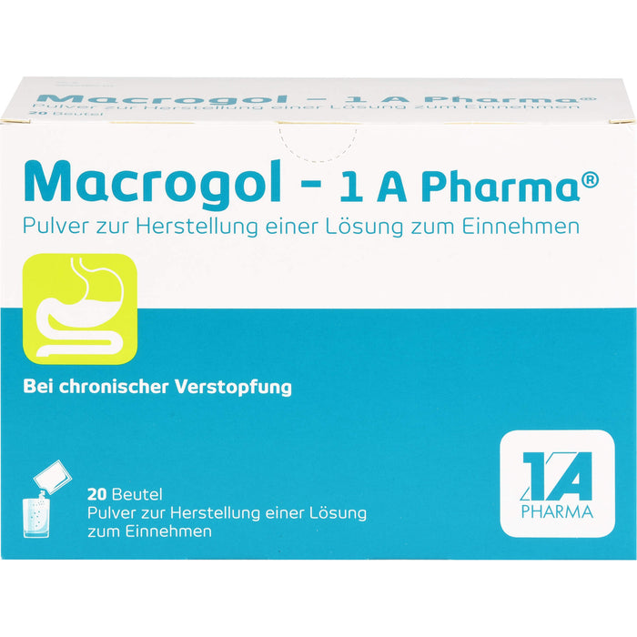 Macrogol - 1 A Pharma, Pulver zur Herstellung einer Lösung zum Einnehmen, 20 pcs. Sachets