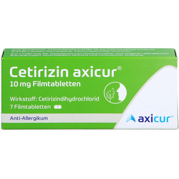 Cetirizin axicur 10 mg Filmtabletten, 7 St FTA