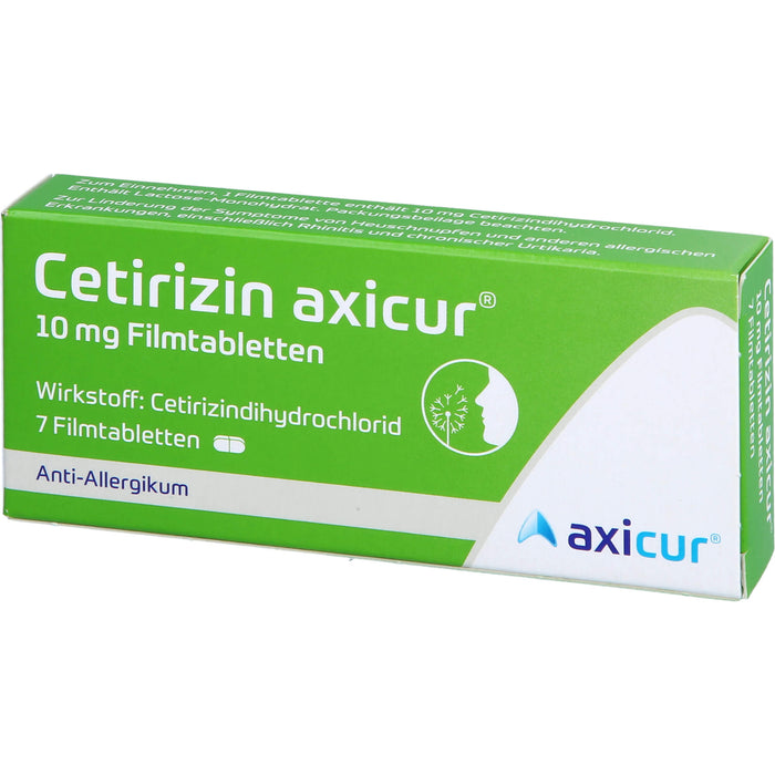 Cetirizin axicur 10 mg Filmtabletten, 7 St FTA