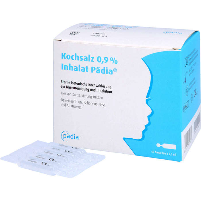 Kochsalz 0,9 % Inhalat Pädia, 60 St. Ampullen