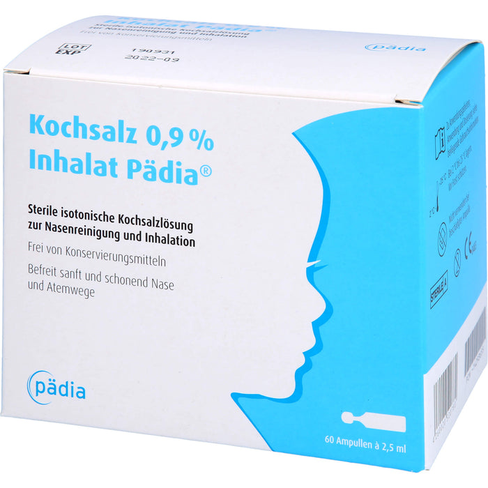 Kochsalz 0,9 % Inhalat Pädia, 60 pcs. Ampoules