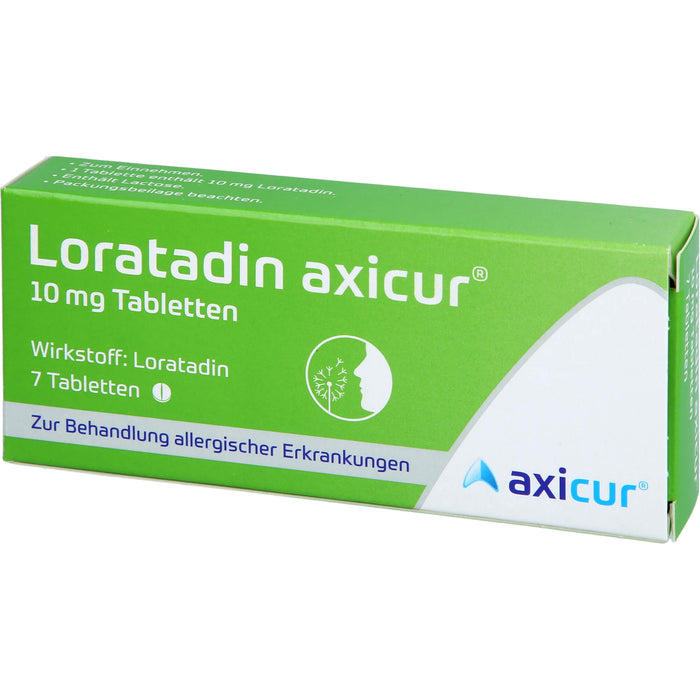 Axicur Loratadin 10 mg Tabletten bei Allergien, 7 St. Tabletten