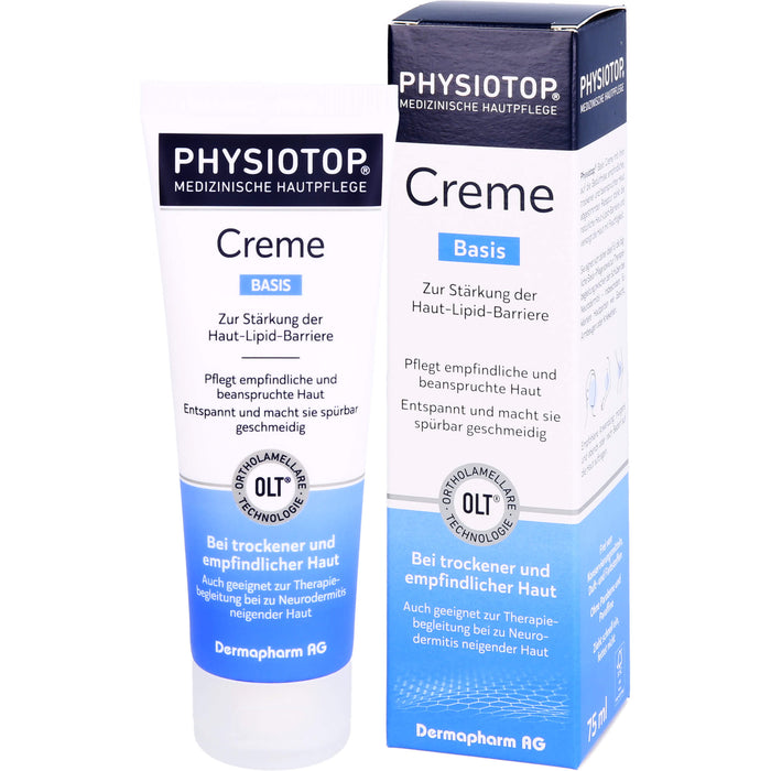 Physiotop Basis Creme zur Stärkung der Haut-Lipid-Barriere pflegt beanspruchte und empfindliche Haut, 75 ml Creme