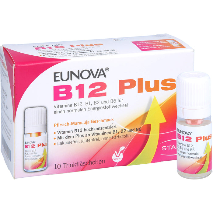 EUNOVA B12 Plus Trinkfläschchen, 10 St. Ampullen