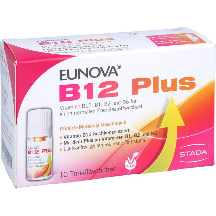 EUNOVA B12 Plus Trinkfläschchen, 10 St. Ampullen