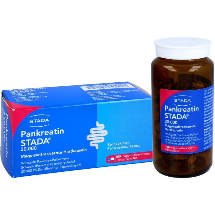 Pankreatin STADA 20.000 magensaftresistente Hartkapseln, 100 St. Kapseln