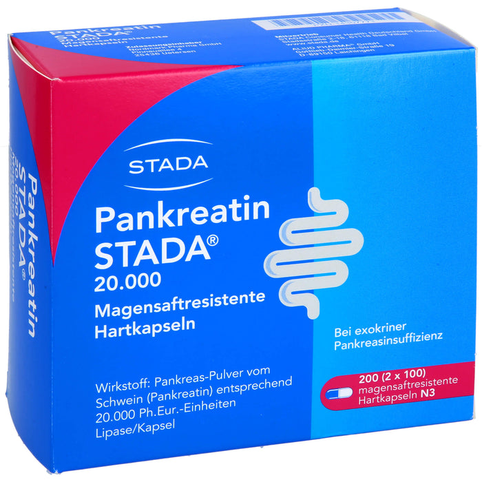 Pankreatin STADA 20.000, Magensaftresistente Hartkapseln, 200 St HKM