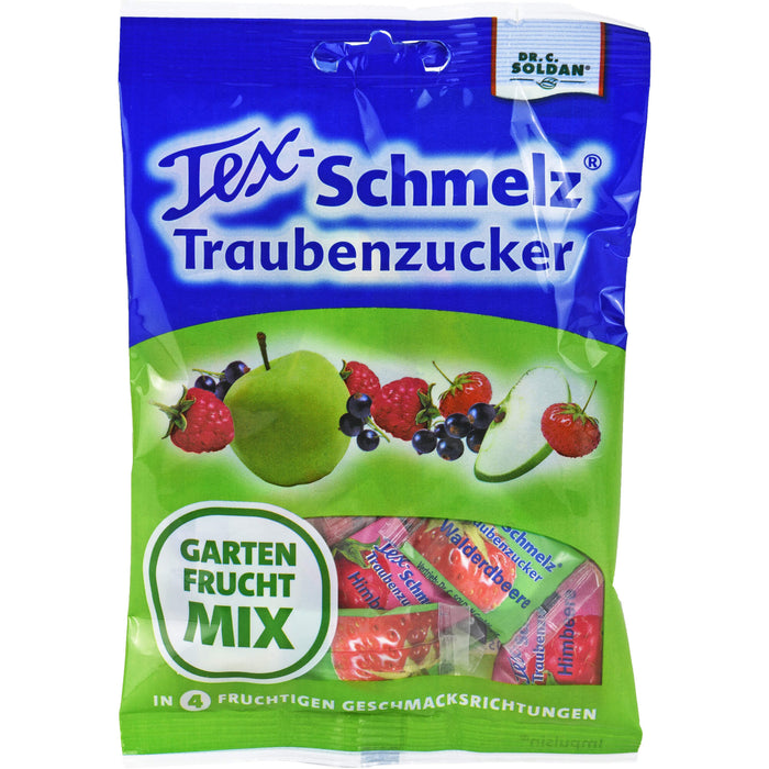 Tex-Schmelz Traubenzucker Gartenfruchtmix, 75 g Tablettes