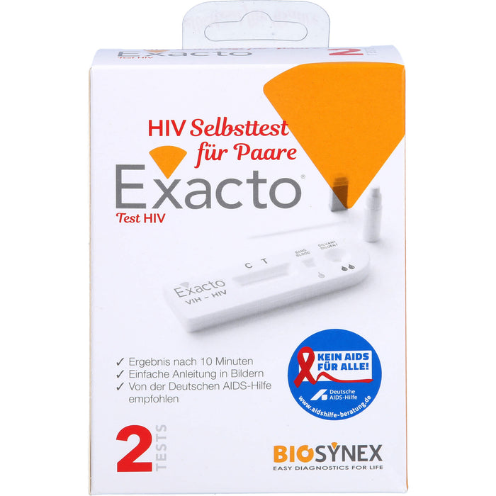 BIOSYNEX Exacto HIV Selbsttest für Paare, 2 St. Test