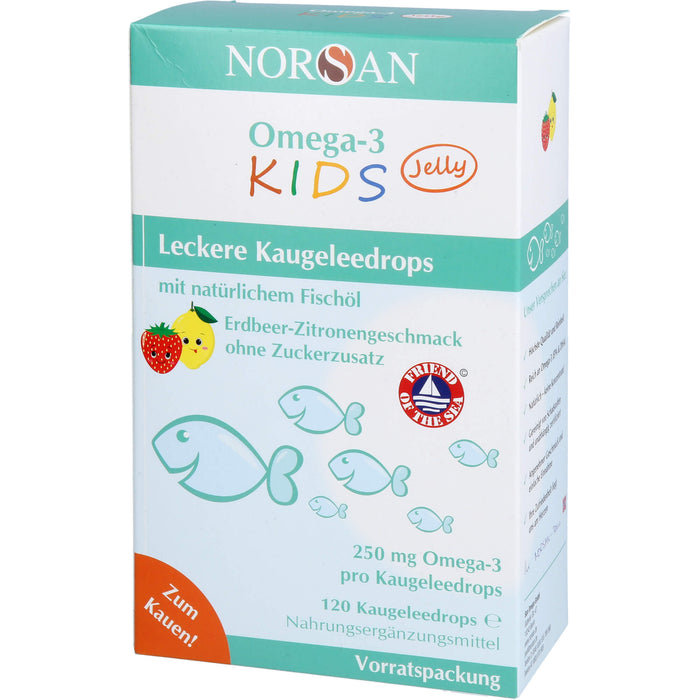 NORSAN Omega-3 Kids Jelly leckere Kaugeleedrops, 120 pcs. Gum drops