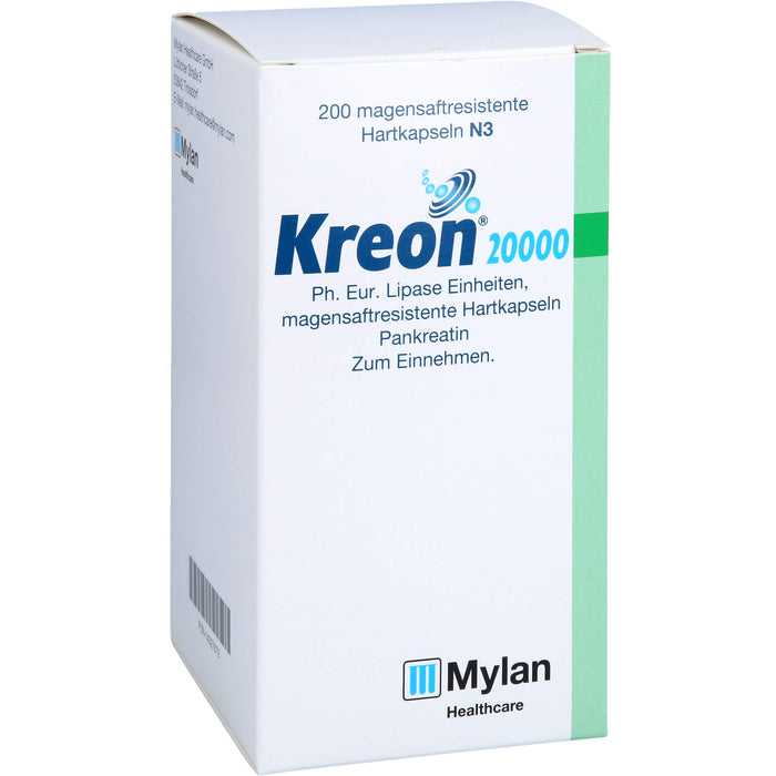 Kreon 20 000 Ph.Eur. Lipase Einheiten Hartkapseln, 200 St. Kapseln