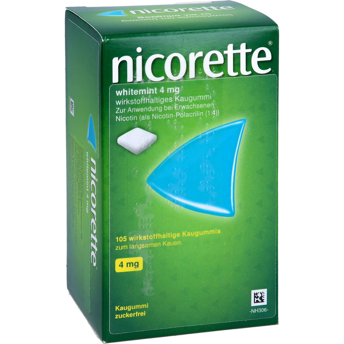 nicorette whitemint 4 mg Kaugummi Reimport Kohlpharma, 105 pcs. Chewing gum