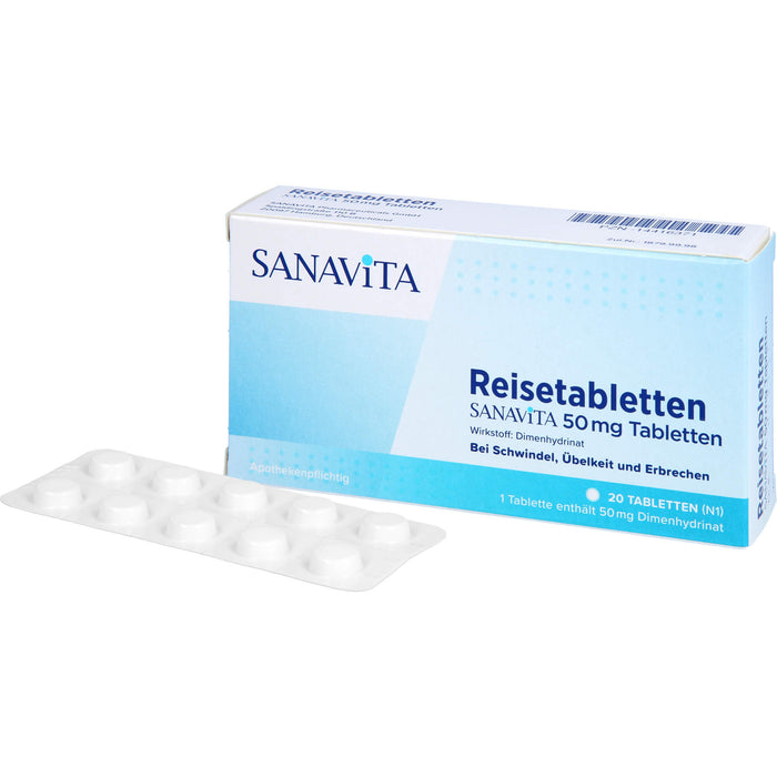 Reisetabletten Sanavita 50 mg Tabletten, 20 St. Tabletten