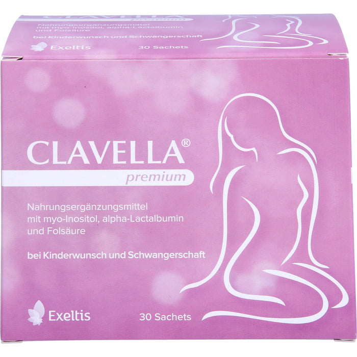 CLAVELLA premium bei Kinderwunsch und Schwangerschaft Sachets, 30 pc Sachets