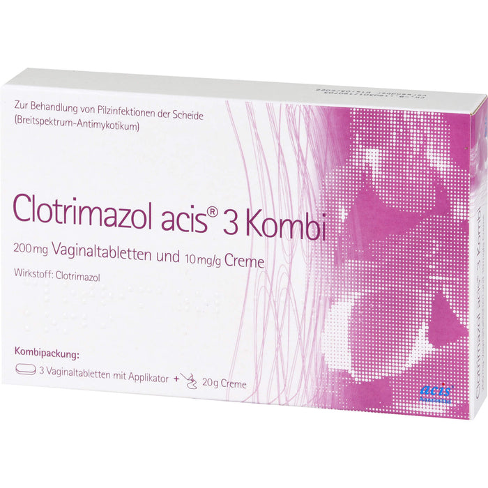 Clotrimazol acis 3 Kombi Vaginaltabletten und Creme, 1 pcs. Combipack