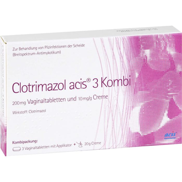 Clotrimazol acis 3 Kombi, 200 mg Vaginaltabletten und 10 mg/g Creme, 1 St. Kombipackung