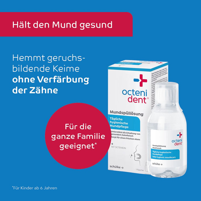 octenident Mundspüllösung - Hygienische Mundpflege für die ganze Familie, 250 ml Lösung