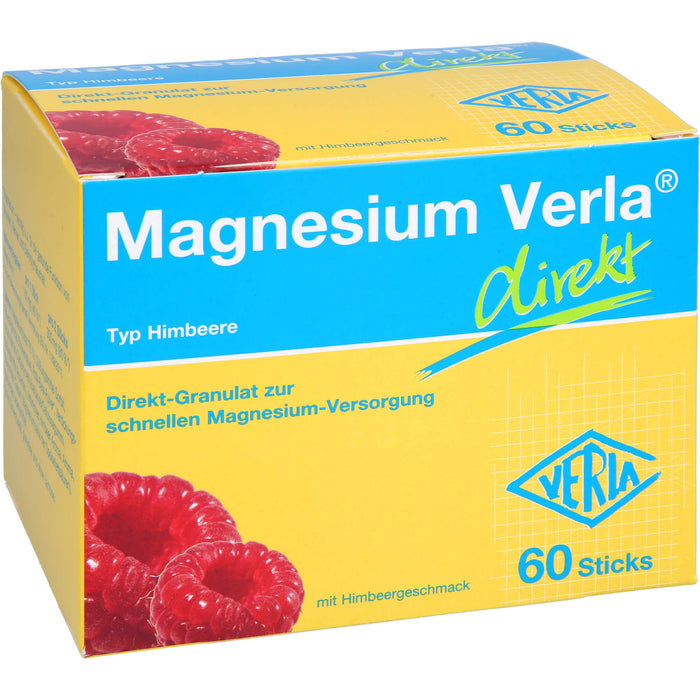 Magnesium Verla direkt, Direkt-Granulat, Himbeere, 60 pc Sachets