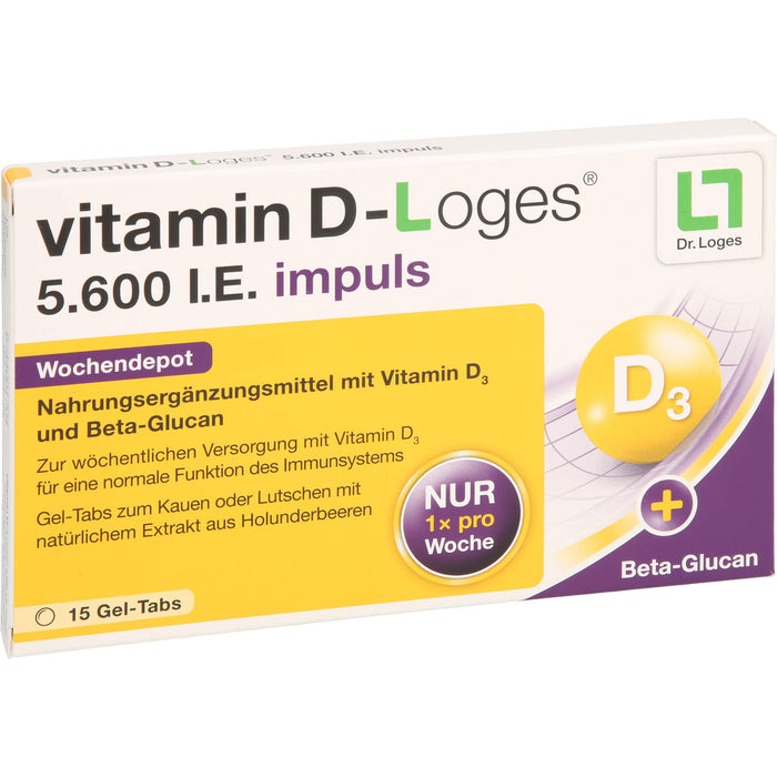 vitamin D-Loges 5,600 I.E. impuls Wochendepot, 15 St KTA