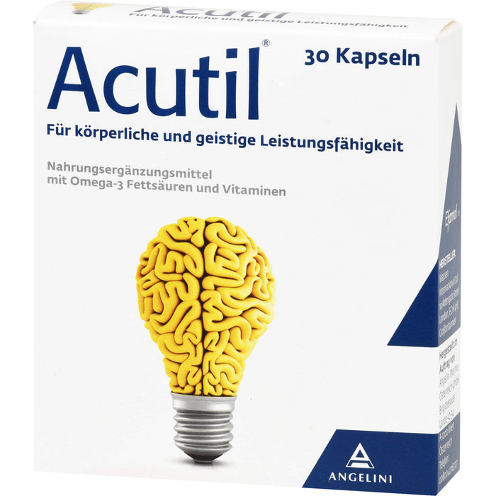 Acutil Kapseln für körperliche und geistige Leistungsfähigkeit, 30 St. Kapseln