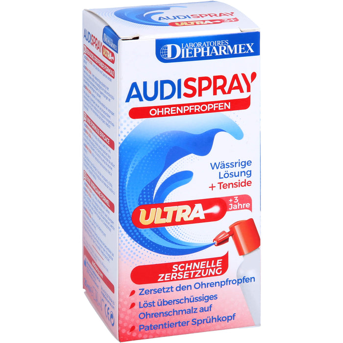 AUDISPRAY ULTRA schnelle Auflösung eines Ohrenschmalzpfropfens, 20 ml Solution