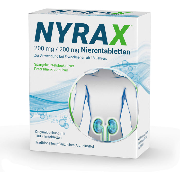 NYRAX 200 mg / 200 mg Nierentabletten, 100 pc Tablettes