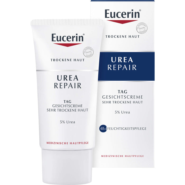 Eucerin Urea Repair Tag Gesichtscreme für sehr trockene Haut, 50 ml Cream