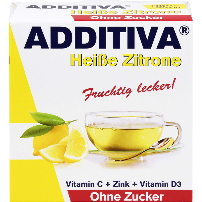 ADDITIVA Heiße Zitrone ohne Zucker Pulver, 10 pcs. Sachets