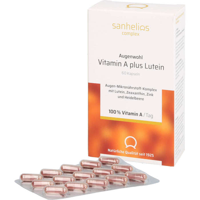 sanhelios complex Augenwohl Vitamin A plus Lutein Kapseln, 60 pc Capsules