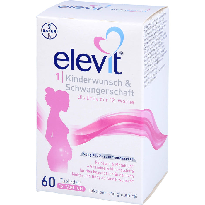 Elevit 1 Tabletten bei Kinderwunsch & Schwangerschaft, 60 St. Tabletten