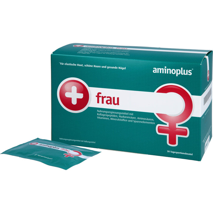 aminoplus frau Pulver für elastische Haut, schöne Haare und gesunde Nägel, 30 pc Sachets