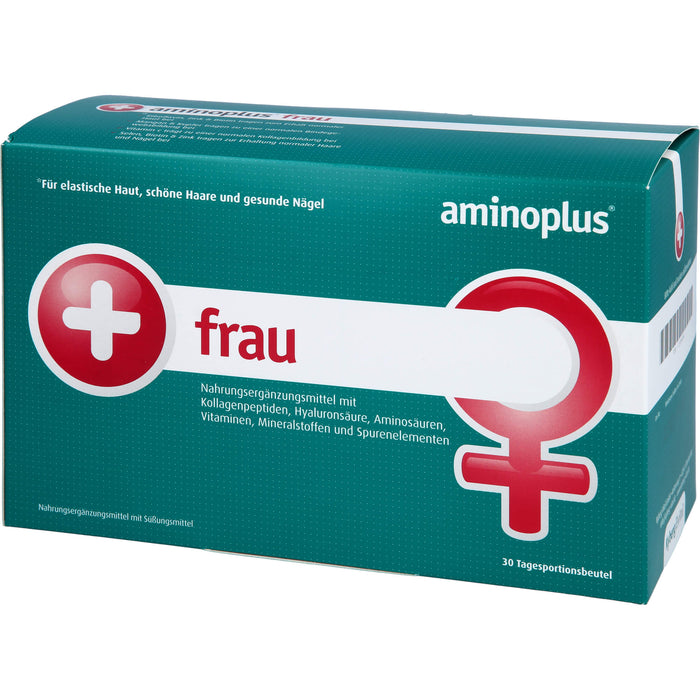 aminoplus frau Pulver für elastische Haut, schöne Haare und gesunde Nägel, 30 pc Sachets