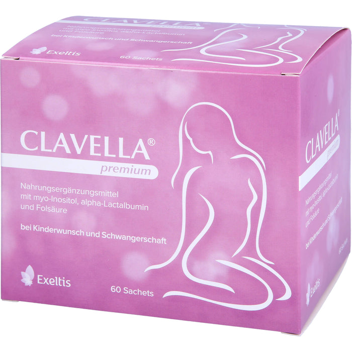 CLAVELLA premium Sachets bei Kinderwunsch und Schwangerschaft, 60 pc Sachets