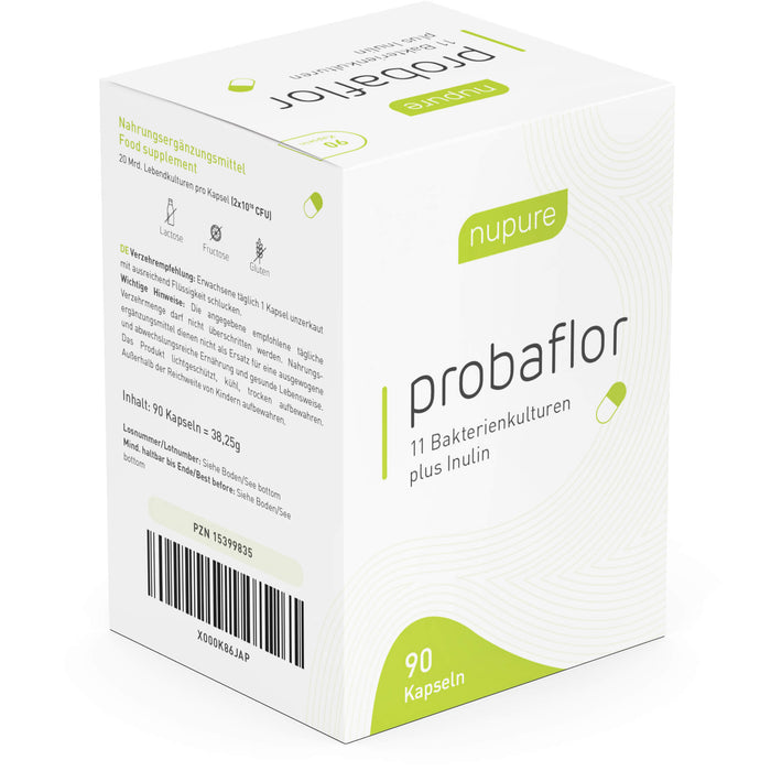 nupure probaflor - Probiotika zur Darmsanierung, 90 pc Capsules