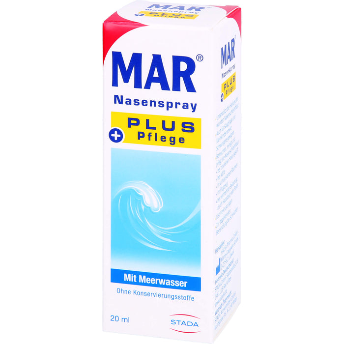 MAR Nasenspray plus Pflege mit Meerwasser, 20 ml Solution