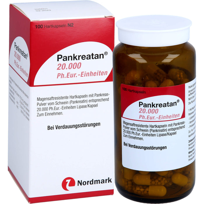 Pankreatan 20.000 Ph.Eur.-Einheiten Hartkapseln, 100 pcs. Capsules