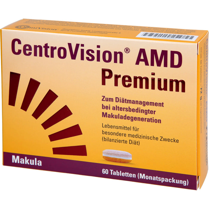 CentroVision AMD Premium Tabletten bei altersbedingter Makuladegeneration, 60 pc Tablettes