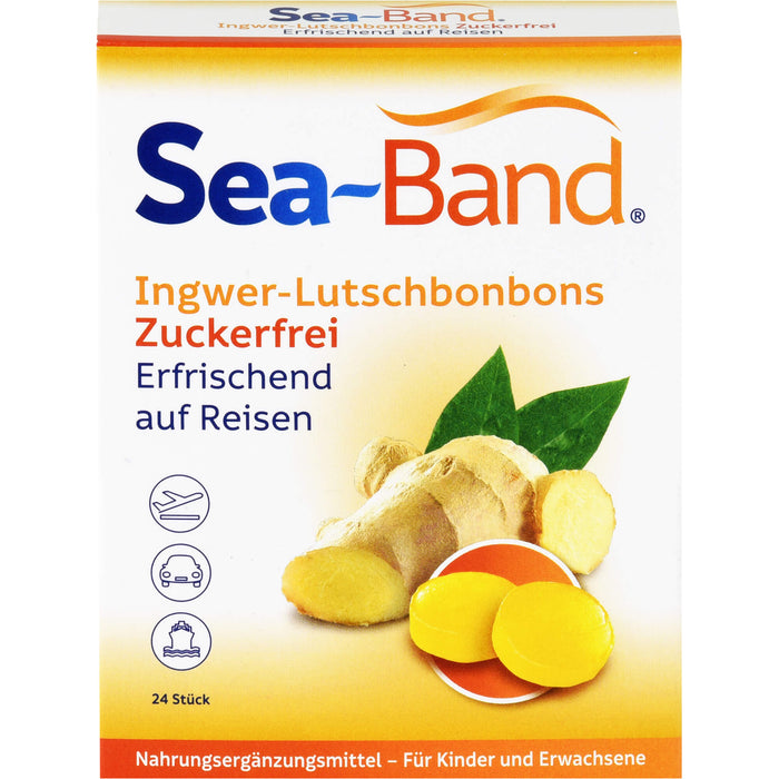 SEA-BAND Ingwer-Lutschbonbons zuckerfrei, 24 St. Bonbons