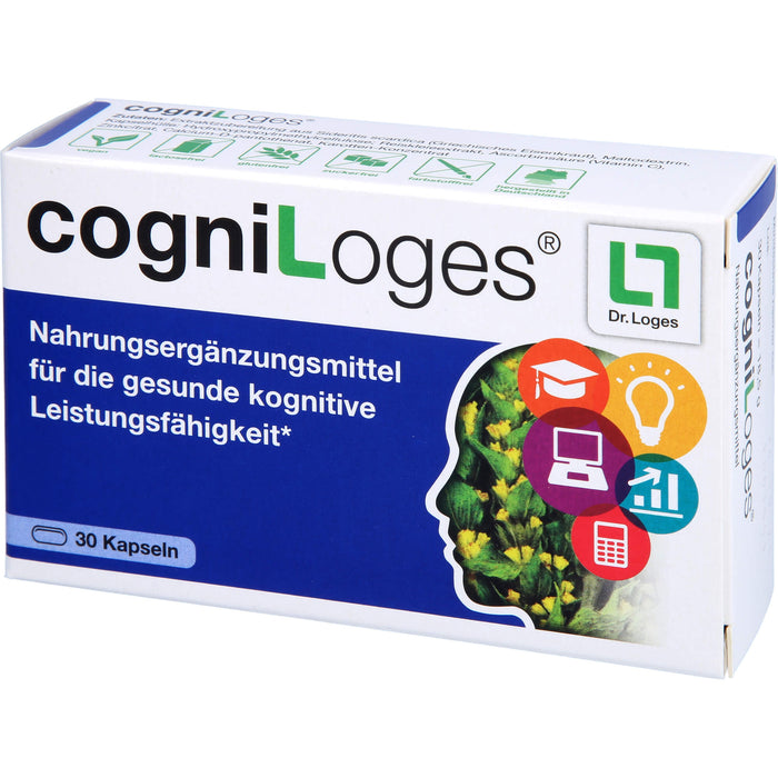 CogniLoges Kapseln zur Unterstützung der kognitiven Leistungsfähigkeit, 30 pcs. Capsules