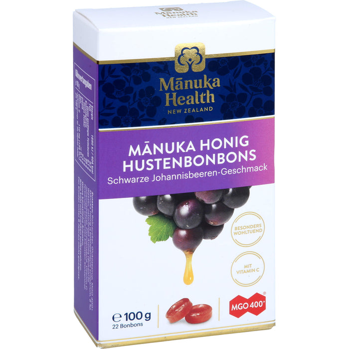 Manuka Health MGO 400+ schw. Johannisb. Bonb., 100 g BON