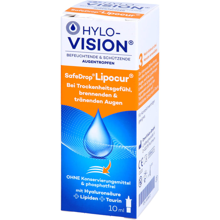 Hylo-Vision SafeDrop Lipocur, 10 ml Solution